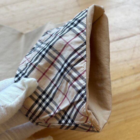 Burberry London Girls Beige Plaid Cuff Button-Up Shirt Size 150A (US 12-13Y) - Picture 8 of 11